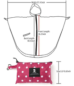 Poncho Para Lluvia Saphirose Con Capucha Y Bolsillos - Danielle's Store