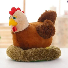 Peluche Gallina Vieja, Gallinero Y 6 Pollitos De Felpa en internet