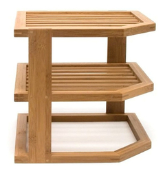 Estantería De Madera Marrón/3 Niveles De 10 X 9.6 in
