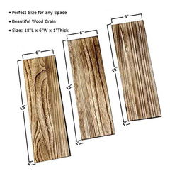 Estantería Flotante De Madera Y Metal Color Marrón/3 Piezas - tienda online