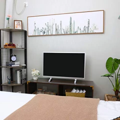 Mueble Para Tv Con Estantes De Madera Color Marrón/2 Niveles - comprar online