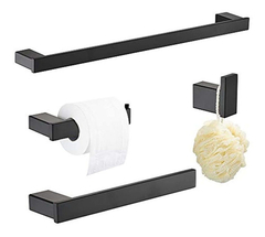 Juego De Accesorios De Baño (4 Piezas, Incluye Barra)