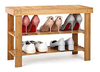 Organizador De Zapatos De Bambú Marrón De 3 Niveles.