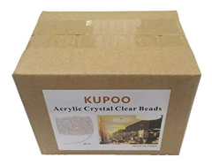 Kupoo, Carrete De Abalorios Transparentes Símil Cristal