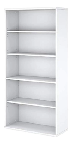 Estantería Multiusos De Madera Color Blanco De 5 Niveles.