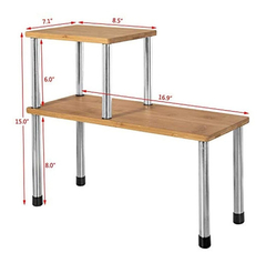 Imagen de Estantería Multiuso De Metal Y Madera Color Marrón/2 Niveles