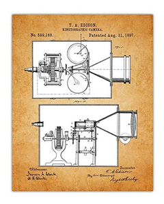 Vintage Thomas Edison Poster Patent Prints - Set Of 4 8x10 U - Danielle's Store