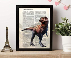 Cartel Decorativo De Pared Sin Marco De Dinosaurio - tienda online