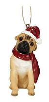 Adornos Navideños De Perros Pug Holiday