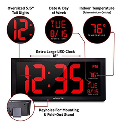 Imagen de Reloj Digital Led Con Brillo De Atenuación Automática