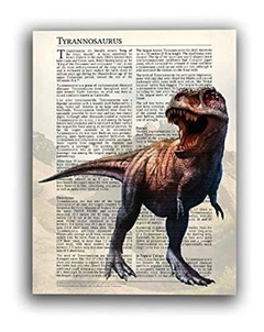 Cartel Decorativo De Pared Sin Marco De Dinosaurio - comprar online