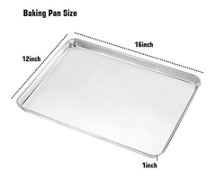 Juego De 2 Bandejas De Horno De Acero Inoxidable Para Horno - comprar online