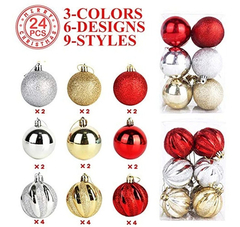 Bolas Decorativas Para Árbol De Navidad X 24 Unidades - comprar online