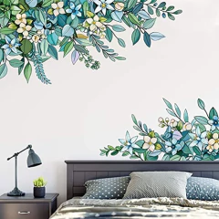 Adhesivo Mural Decorativo , Diseño De Hojas Verdes En 3d