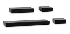 Estanterías Flotantes De Madera Color Negro/4 unidades. - comprar online