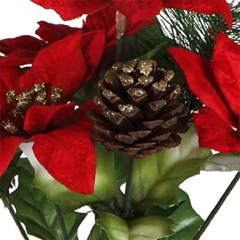 (paquete De 4) Cámara 7-stem Poinsettia Arbustos De Navidad - comprar online