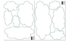 Create-a-mural Calcomanías De Pared De Nubes Esponjosas - tienda online