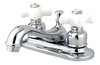 Grifo De Lavabo Con Mango Cruz De Porcelana Kingston Brass