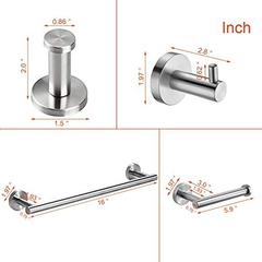 Juego De 5 Piezas De Accesorio De Baño De Níquel