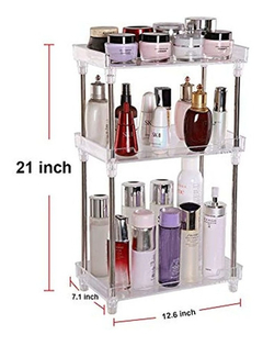 Estantería Multiusos De Metal Y Plástico/3 Niveles. - comprar online