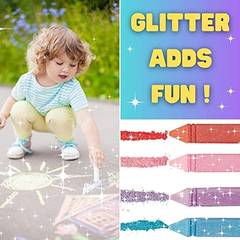 Juego De 32 Piezas - 12 Colores Grandes Con 4 Tiza Brillante - tienda online