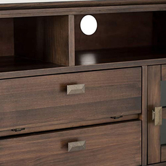 Imagen de Mueble Para Tv Con Estantes De Madera Color Marrón.