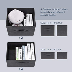 Cómoda De Acero Y Mdf Color Negro Con 5 Cajones. en internet