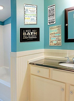 Placa De Pared Para Baño ''bathroom Rules'' - comprar online