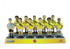 Minigols Colombia Figuras Del Equipo Nacional, Paquete De 11