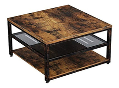 Mesa De Centro De Madera-metal Color Marrón De 31.5 In