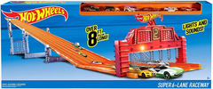 Pista De Carreras Hot Wheels, 6 Carriles, Con Luces/sonidos