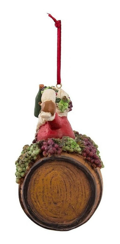 Tadorno Navideño De Santa Claus Sobre Un Barril De Vino - tienda online