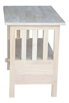 Mueble Para Tv Con Estante Y Cajón De Madera Color Blanco. - tienda online