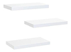 Estantería Flotante De Madera Color Blanco/3 Unidades.