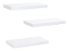 Estantería Flotante De Madera Color Blanco/3 Unidades.