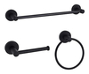 Cavoli Juego De Accesorios De Baño Negro Mate De 3 Piezas