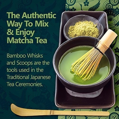 Batidor De Té Matcha De Bambú, Cucharada Y Cuchara Pequeña en internet