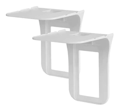 Estantería Flotante De Plastico Blanco, 2 Niveles