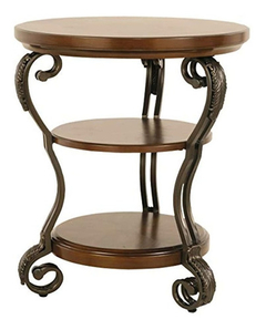 Mesa Auxiliar De Madera Y Metal Color Marrón 3 Niveles. - Danielle's Store