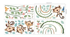 Decowall - Adhesivos De Pared, Diseño De Monos, Pegatinas - tienda online