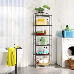 Estanteria Multiusos De Metal Color Negro/6 Niveles. - comprar online