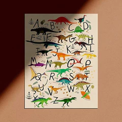 Cartel Decorativo De Dinosaurios Sin Marco - Danielle's Store