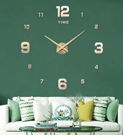 Siemoo Reloj De Pared Diy Sin Marco 3d Kit De Reloj De Pared