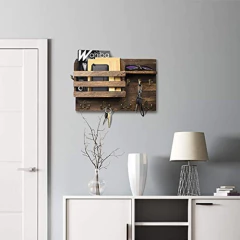 Estantería Flotante Multiusos De Madera Color Marrón. - comprar online