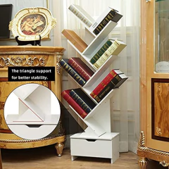 Estantería De Madera Multiusos De Color Blanco/8 Niveles. - tienda online