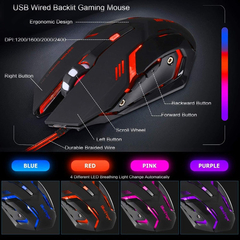 Bluefinger Teclado Rgb, Ratón Y Auriculares Combo Para Ga... - comprar online