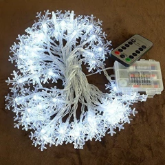 Cadena De Luces Led Con Forma De Copo De Nieve - comprar online
