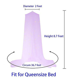 Mosquitera Para Cama Con Estrellas Fluorescentes Que Brillan - tienda online