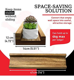 Estantería Flotante De Madera 3 Niveles, Color Marrón - comprar online