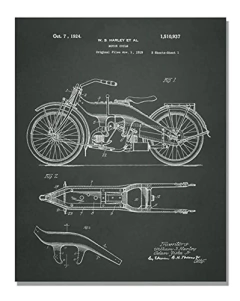 Harley Davidson Patent Art Prints - Juego De Seis Fotos - comprar online